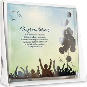 CONGRATULATIONS- GLASS TILE- GIFTS UNDER $10