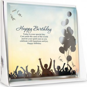 HAPPY BIRTHDAY- GLASS TILE- GIFTS UNDER $10