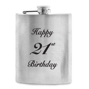 HIP FLASK- HAPPY 21st BIRTHDAY