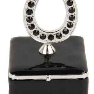TRINKET BOX- HORSESHOE- BLACK
