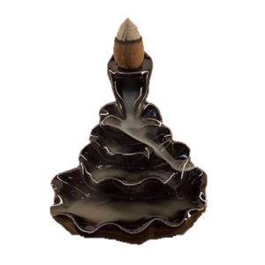 TIERED BACKFLOW INCENSE BURNER + FREE PACK OF CONES