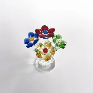 CRYSTAL FLOWERS IN VASE