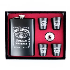 Hip Flask Set- Jack Daniels 9oz Hip Flask