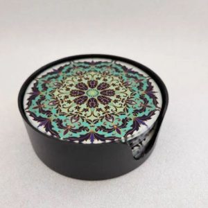 COASTERS GLASS- DESIGN -MANDALA-GIFTS UNDER $20