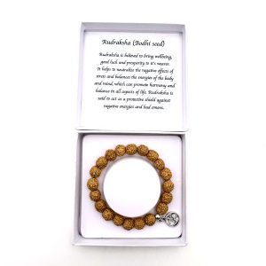 RUDRAKSHA BRACELET-BODHI SEED - NEW- GIFTS UNDER $20