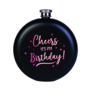 HIP ROUND FLASK - BIRTHDAY